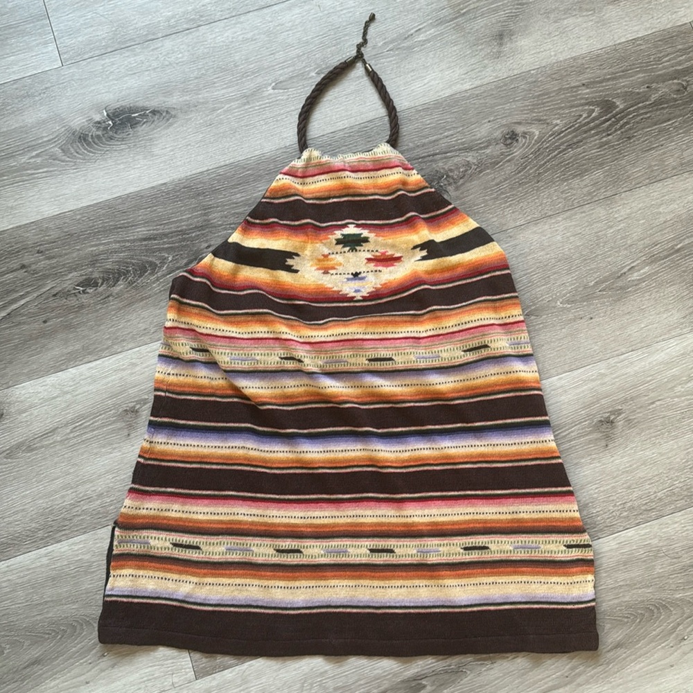 Lauren by Ralph Lauren linen knit Halter top/tunic